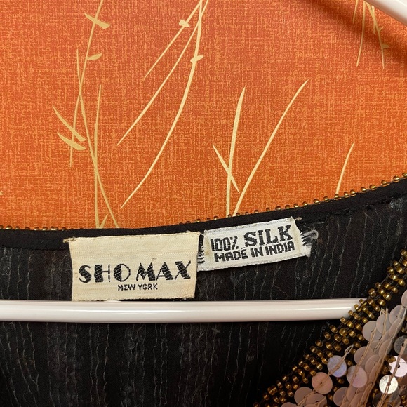 Vintage 1980s Showmax Sequined Cap Shawl - Picture 2 of 8